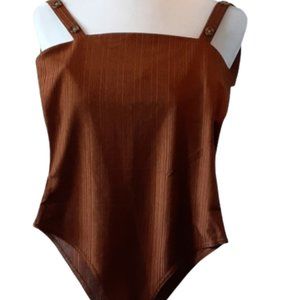 East Order women’s bronze bodysuit  size s NWT